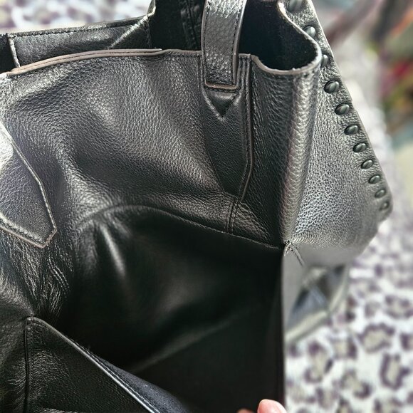 Aimee Kestenberg | Busy Bee Unlined Black Genuine Leather Studded Bag - Picture 11 of 15